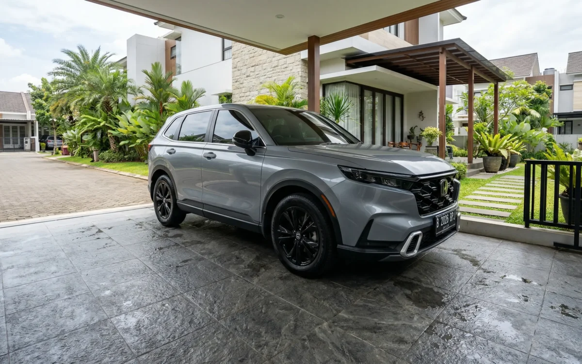 Koleksi keramik carport terbaru dari Brilian Jaya Prima Jakarta - Tekstur kasar anti slip untuk keamanan garasi mobil